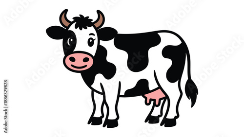 Smiling Cow Illustration