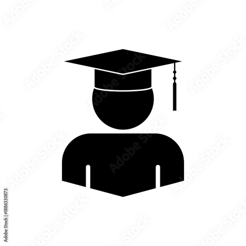 Graduate student icon isolated on white background