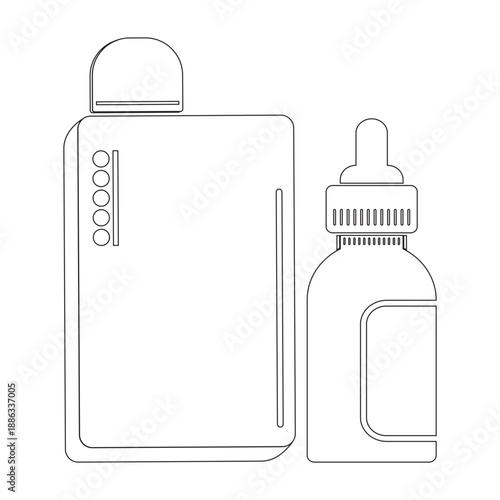 vape icon with liquid bottle