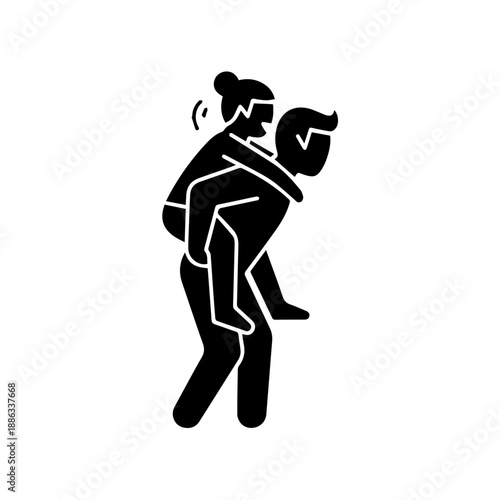 Couple dancing in embrace Vector