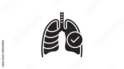healthy lungs with trachea and bronchial tubes visible high quality professional detailed modern elegant stylish clean