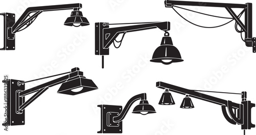Various Industrial Style Wall Mounted Lamp Designs and Fixtures