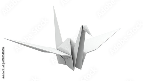 White Origami Crane