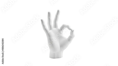 White Hand Gesturing OK Sign