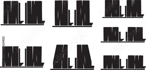 City skyline silhouette with multiple skyscrapers and buildings