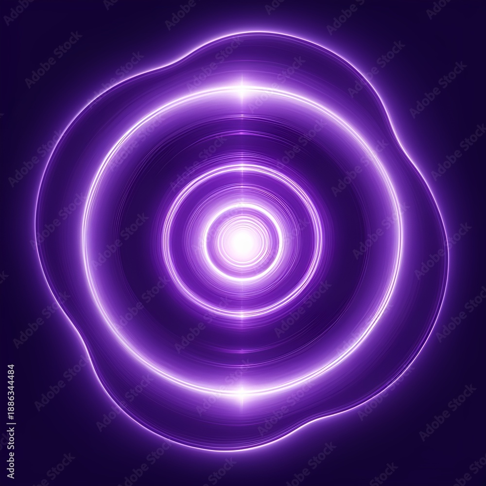 Naklejka premium Modern purple glowing circles background for professional presentation templates and futuristic technology designs, dynamic abstract backgrounds with light effects