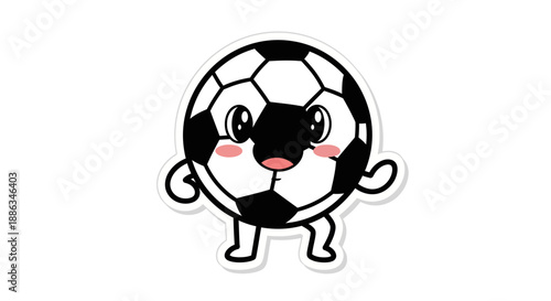 cute soccer ball character
