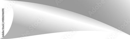 Elegant Frame Corner Gray Gradient Folded Page with Curves and Waves Design