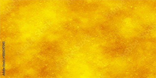 An abstract yellow watercolor paint texture with a grunge orange flame pattern creates a hot fire inferno backdrop on vintage paper for a light art wallpaper design