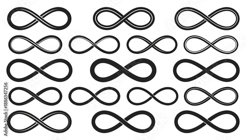 Infinity Symbol Collection - Timeless and Elegant Design Elements.