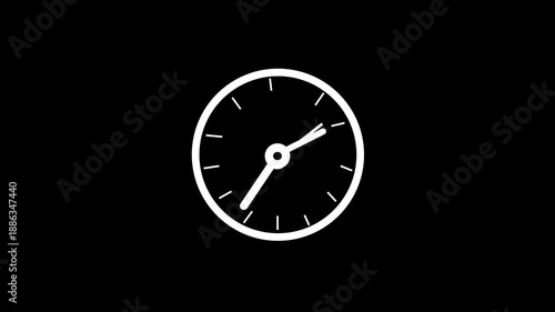 Wallpaper Mural Modern Analog Clock Animation on Black Background
Minimal Clock Timer Animation Loop
Time Countdown Analog Clock Motion Graphic
Clean Analog Clock with Moving Hands Animation
Simple Wall Clock Time  Torontodigital.ca