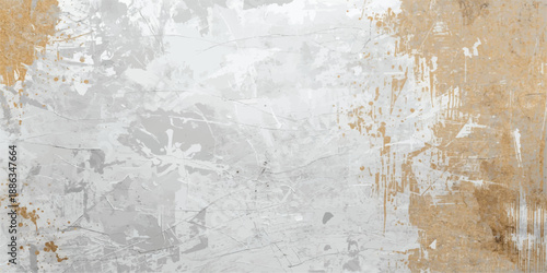 close up retro plain white color cement wall background texture.White and golden messy wall stucco texture background .concrete wall for interiors or outdoor exposed surface polished.