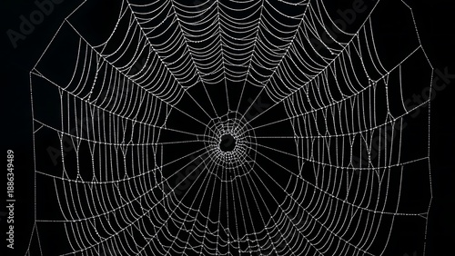 Wallpaper Mural Spider Web on Black Background Torontodigital.ca