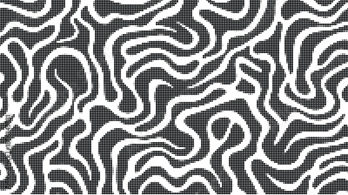 Black and white abstract topographic map like pattern
