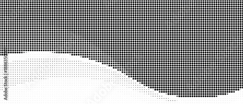 Halftone wave pattern with gradient effect