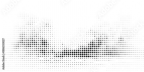 Halftone wave illustration with gradient and dot pattern effect
