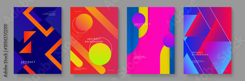 Modern minimalist design featuring strong geometric shapes and bold color contrasts for corporate and creative branding