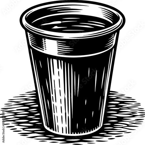 black trash can