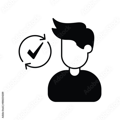 Influencer  icon with white background vector stock illustration