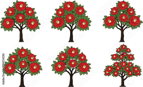 Black and white silhouette vector illustration of a group of indigenous hunters or Arctic explorers walking in winter gear carrying traditional spears.