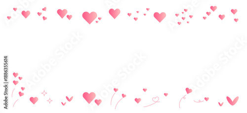 シンプルなハートのフレームイラスト