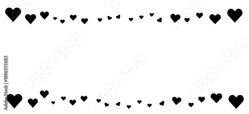 シンプルなハートのフレームイラスト