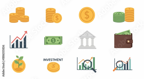money and finance icons