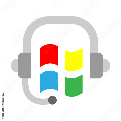 Help Window Vector Flat Icon Design