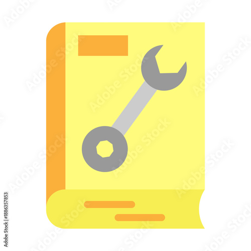 Instruction Manual Vector Flat Icon Design