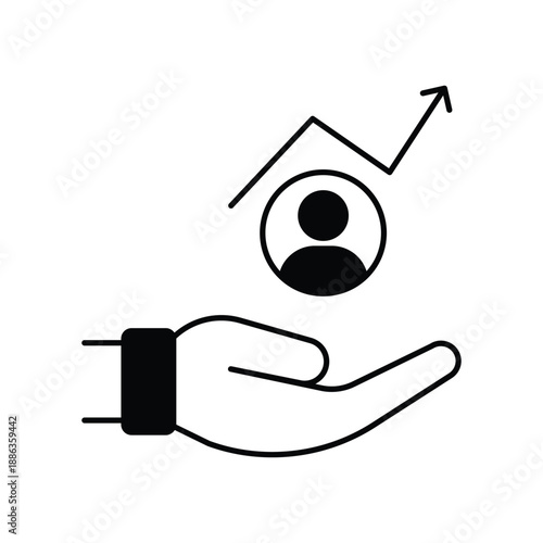 Personal Development icon with white background vector stock illustration