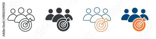 Target Audience Icon Set Multiple Style Collection 