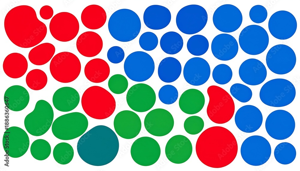 Fototapeta premium Abstract composition of colorful circles creating a vibrant pattern.