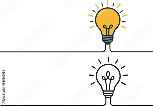 Idea Creative Concept Light Bulb Sign – Innovation Inspiration Vector