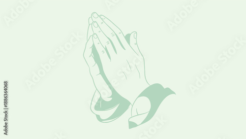 Praying Hands Silhouette, Hope, Faith, Spirituality, Religion, Hopeful Gesture