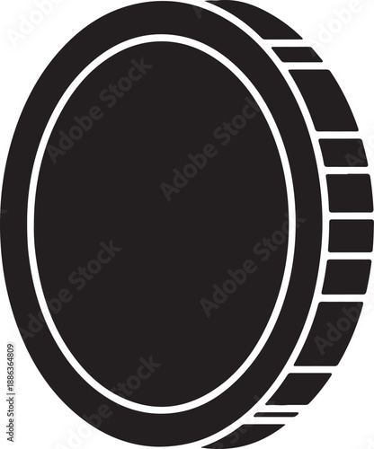 Black and white circular with segmented lines circle