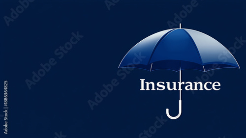 Wallpaper Mural Blue umbrella icon insurance protection concept, safety coverage, security, peace of mind Torontodigital.ca