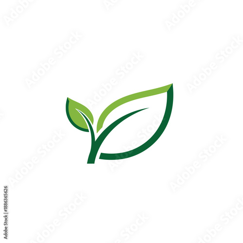  Vector design of leaf logo, symbol, sign, editable EPS 10
