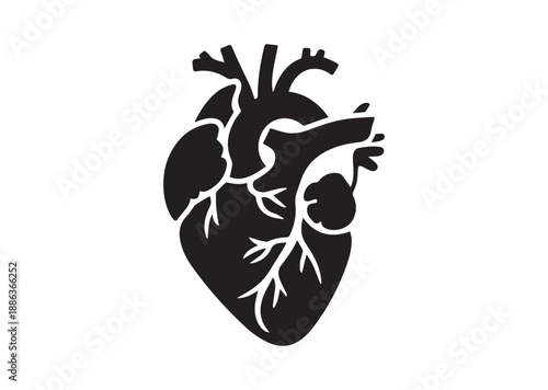 Heart Healthcare Icon, Editable Solid Vector Illustration