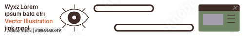 User interface design, data entry, accessibility, website prototypes, graphic interface, visual identity. Minimalistic eye, text fields and window layout. User interface design and data entry ion