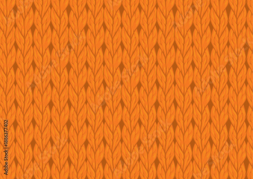 オレンジ色の編み物（4階調）
