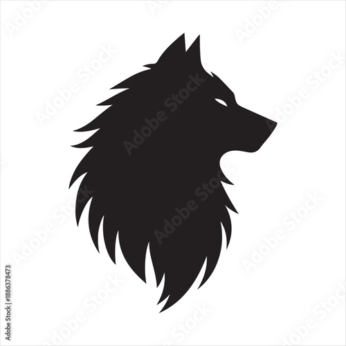  Werewolf vector silhouette line art logo design concept illustration