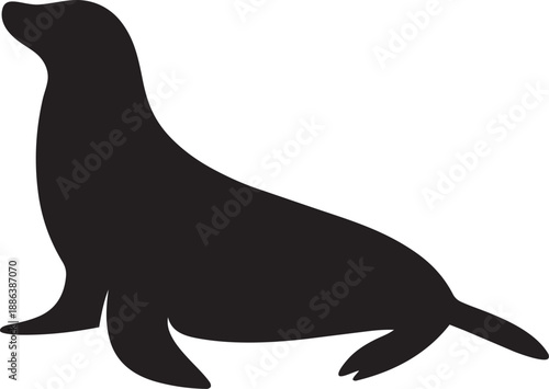 vector illustration of a seal