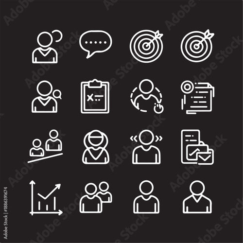 Business Strategy & Teamwork Icons