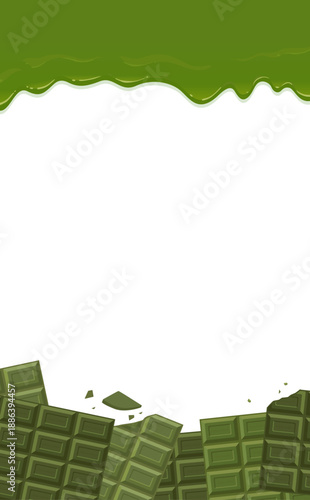 とろける抹茶チョコと板チョコフレーム_縦