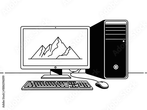 Desktop Computer on Desk