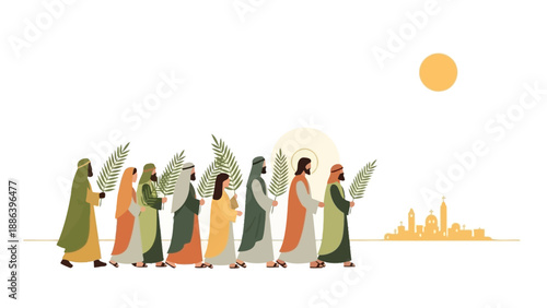 Group of Muslim Women Walking Together.