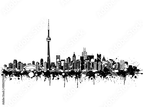  Toronto Skyline Grunge