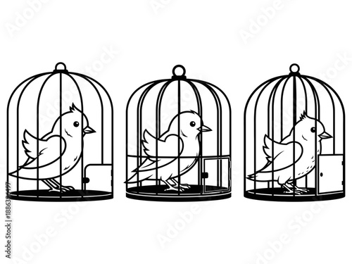 Trapped Bird Vector