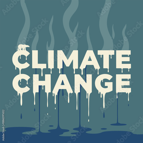 Minimal illustration of climate change as melting typography-01.eps