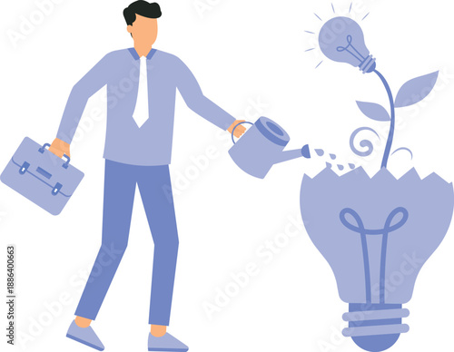 make profit from creativity or innovation, earn money thinking and startup or fund raising concept
